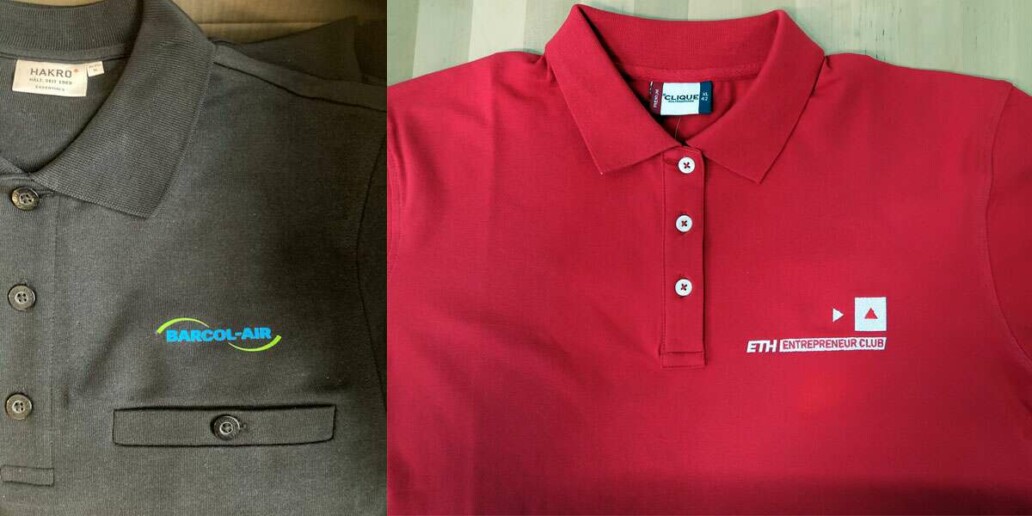 Polo bedruckt bestickt